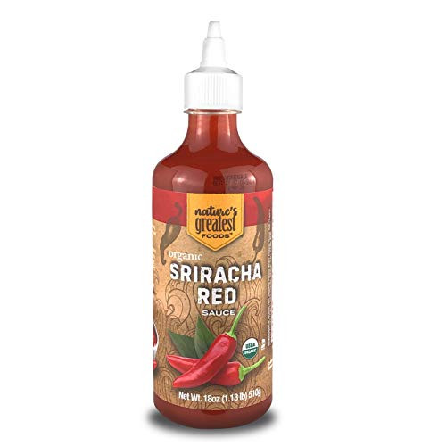 Nature s Greatest Foods Organic Red Sriracha Sauce Vegan Gluten Free 18 Ounces Nature s Greatest Foods Organic Red Sriracha Sauce Vegan Gluten Free 18 Ounces