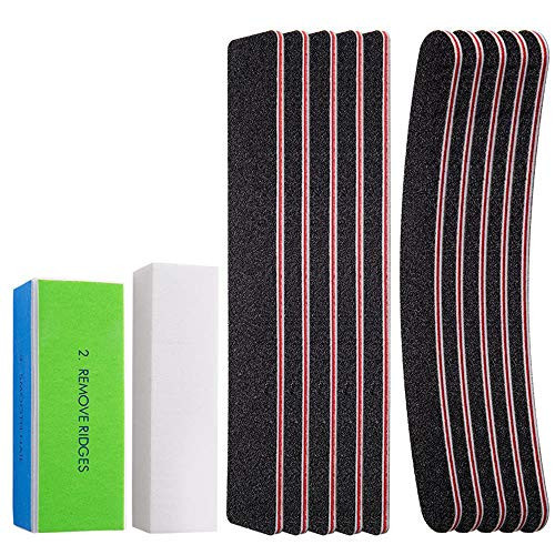 12Pcs Nail Files and Buffers Professional Manicure Tools Kit Rectangle Art Care Buffer Block Tool  12PCS Style1