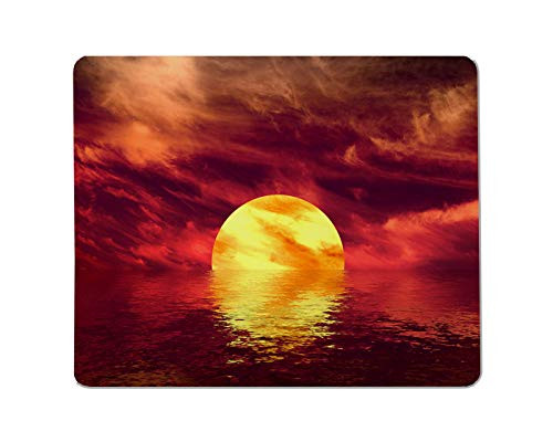 Yeuss Twilight Rectangular Non Slip Mousepad Beautiful sea and Clouds Sky BeautifulAbstractairAtmosphereBackground Gaming Mouse pad 200mm x 240mm