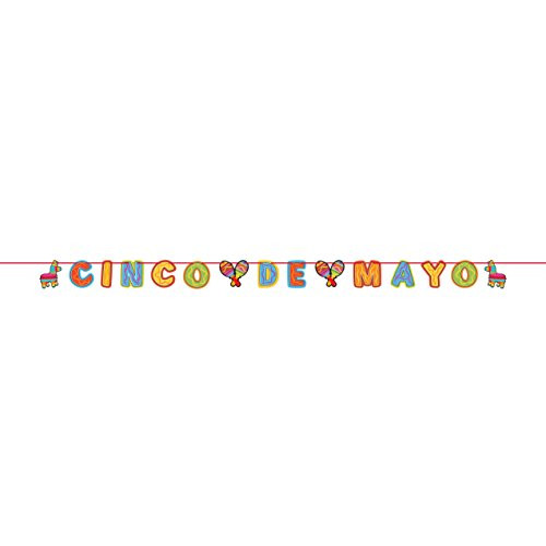 amscan Cinco De Mayo Letter Banner Party Decoration   Paper 6 Ct