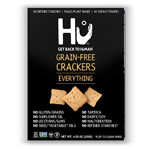 Hu Paleo Vegan Crackers Everything 2 Pack Keto Friendly Gluten Free Grain Free Low Carb No Added Oils No Refined Starches