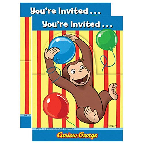 BT Curious George 8ct Party Invitations 2 Pack BT Curious George 8ct Party Invitations 2 Pack