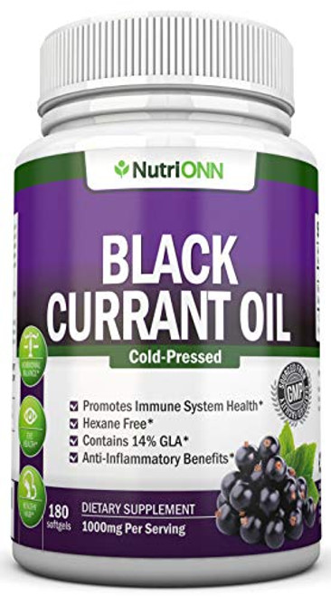 Black Currant Oil 1000 Mg 180 Softgels Cold Pressed Pure Black Currant Seed Oil Hexane Free 140mg GLA Per Serving Regulates Hormonal Balance Great For Immune System Hair Skin and Heart Black Currant Oil 1000 Mg 180 Softgels Cold Pressed Pure Black Currant Seed Oil Hexane Free 140mg GLA Per Serving Regulates Hormonal Balance Great For Immune System Hair Skin and Heart