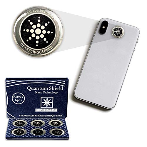 My JAXO Premium 6 Pack EMF Radiation Stickers for Phone   Emf Protection Cell Phone   Radiation Protection for Cell Phone   Emf Blocker   Absorbs EMF Radiation   Remove EMF Waves EMF Shield Silver