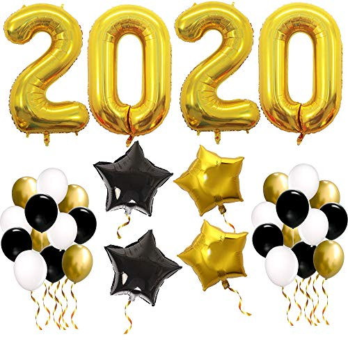 Worldoor 2020 Balloons Gold 2020 Happy New Year Balloon New Years Eve Decorations 2020