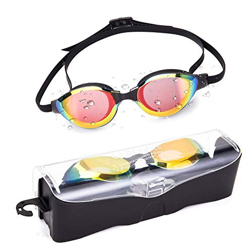 KOLCY Swim Goggles Anti Fog UV Protection Pool Goggles Triathlon Swim Goggles