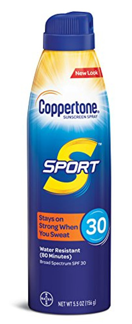 Coppertone SPORT Continuous Sunscreen Spray Broad Spectrum SPF 30 55 Ounce Packaging may vary Coppertone SPORT Continuous Sunscreen Spray Broad Spectrum SPF 30 55 Ounce Packaging may vary