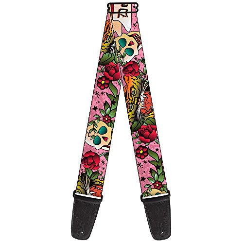 Guitar Strap Death Before Dishonor Pink 2 Inches Wide
