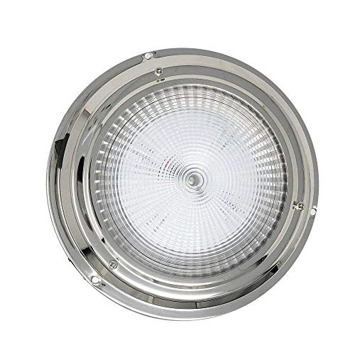 Five Oceans Stainless Steel LED Interior Dome Light with an On Off Switch4 inches Cool White FO 2624