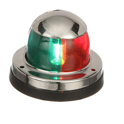Seachoice 05071 Navigation Bi Color Bow Light  Stainless  Horizontal Mount  for Boats Under 39 Feet