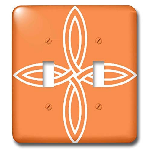3dRose lsp 44276 2 Double Toggle Switch with White Celtic Design on a Tangerine Background 3dRose lsp 44276 2 Double Toggle Switch with White Celtic Design on a Tangerine Background