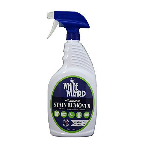 White Wizard All Purpose Stain Remover Removes Stains from Most Surfaces Safe on Skin Non Toxic Odorless Biodegradable Non Abrasive 24 oz Spray  WW240