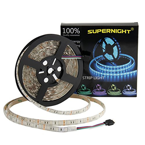 SUPERNIGHT (TM) 16.4FT 5M SMD 5050 Waterproof 300LEDs RGB Color Changing Flexible LED Strip Light SUPERNIGHT (TM) 16.4FT 5M SMD 5050 Waterproof 300LEDs RGB Color Changing Flexible LED Strip Light