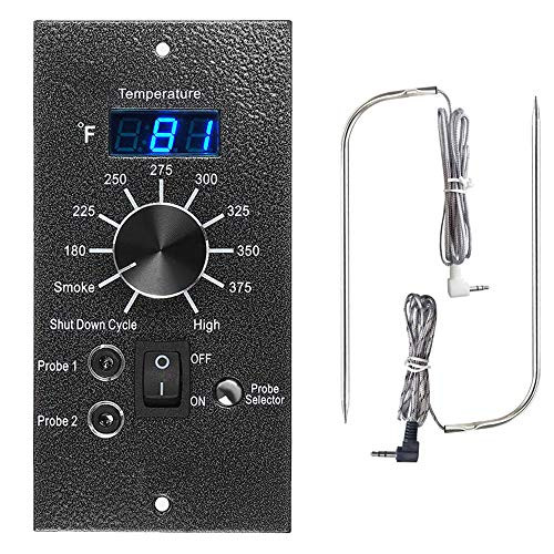 Digital Thermostat Kit Grill Controller Grill Replacement Parts for Traeger Smoker Controller Pellet Grill Replacement Pro Controller with Dual Meat Probes