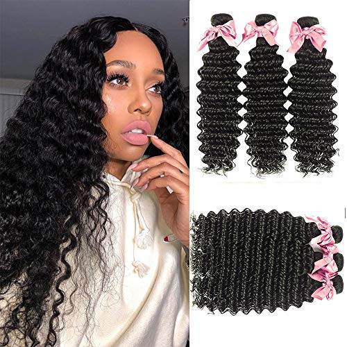 Aidaiya Hair Brazilian Deep Wave 3 Bundles 8 8 8 Human Hair Bundles 9A Grade 100 Unprocessed Brazilian Virgin Remy Human Hair Deep Curly Hair Extensions Natural Black Color Aidaiya Hair Brazilian Deep Wave 3 Bundles 8 8 8 Human Hair Bundles 9A Grade 100 Unprocessed Brazilian Virgin Remy Human Hair Deep Curly Hair Extensions Natural Black Color