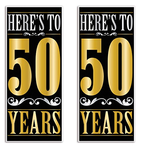 Beistle 59633 50" Years Door Covers 2 Piece, 30" x 6', Multicolored