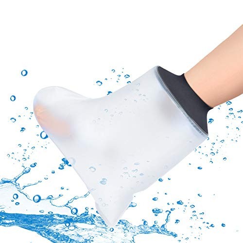 Foot Cast Cover for Shower and Bath Adult Watertight Foot Protector and Reusable Sealed Ankle Cast Protector to Keep Wound and Bandages Dry Perfect Fit The Foot Ankle No Mark on Skin