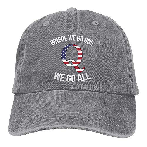 Q Anon Where We Go One We Go All Vintage Washed Dyed Dad Hat Adjustable Baseball Hat