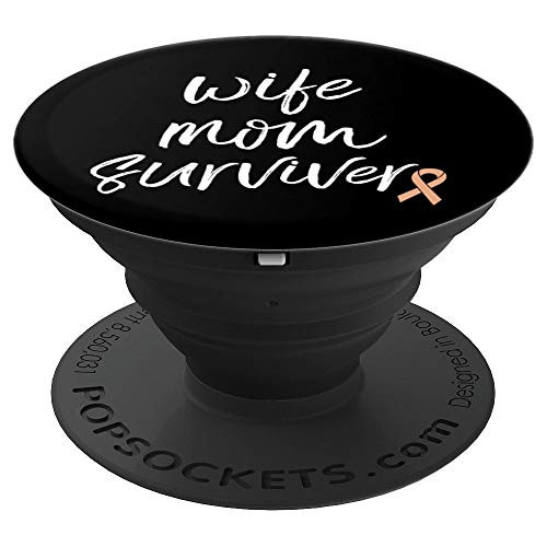 Uterine Cancer Awareness Products Peach Ribbon Survivor Mom PopSockets Grip and Stand for Phones and Tablets Uterine Cancer Awareness Products Peach Ribbon Survivor Mom PopSockets Grip and Stand for Phones and Tablets