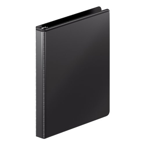 Wilson Jones Heavy Duty Round Ring View Binder 1 2 Inch Customizable Black  W363 13B