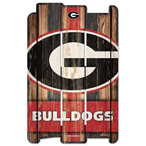 WinCraft NCAA University of Georgia Wood Fence Sign Black