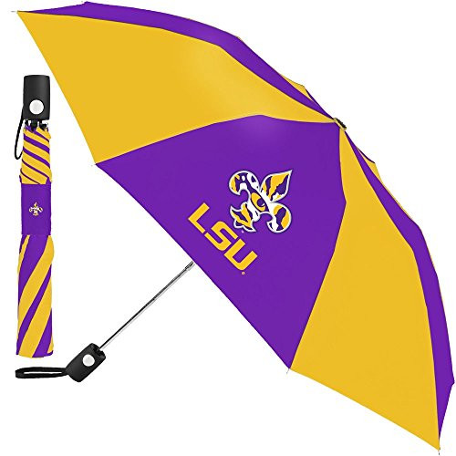 WinCraft NCAA Louisiana State University Auto Folding Umbrella Black