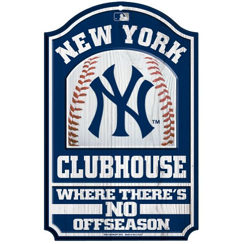 WinCraft MLB New York Yankees 28917012 Wood Sign 11  x 17  Black