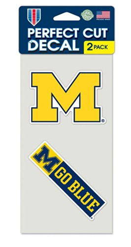 WinCraft NCAA University of Michigan Perfect Cut Decal  Set of 2  4  x 4
