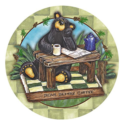 Thirstystone Stoneware Coaster Set Big Sky Bear Before Coffee