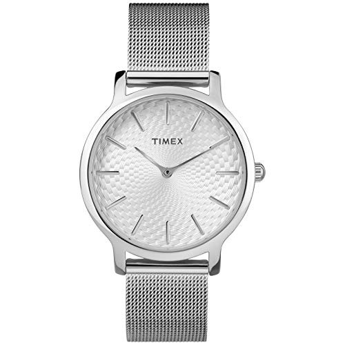 Timex Women s TW2R36200 Metropolitan 34mm Silver Tone Stainless Steel Mesh Bracelet Watch