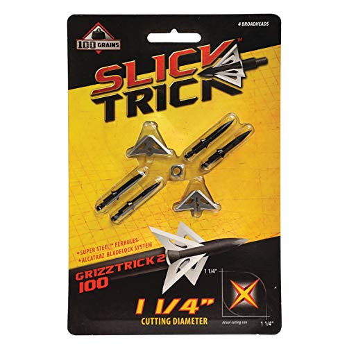 Slick Trick Broadhead 1 1 4  GrizzTrick 2 4 Pack