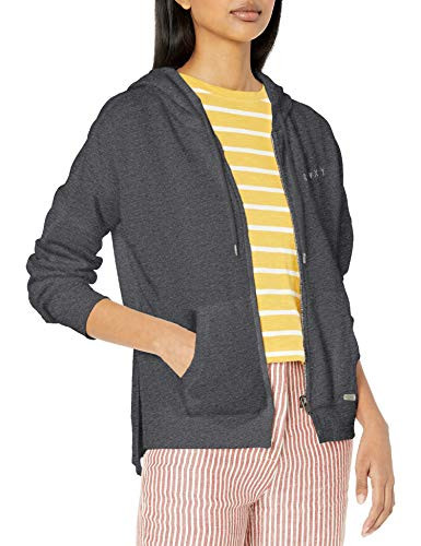 Roxy Women s Heat Win Zip Up Hoodie True black M