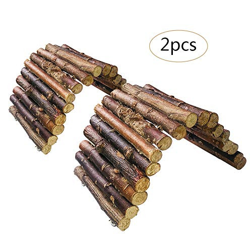 Hamster Bridge Rat Ladder Wooden Bridge Toy for Small Animals Cage Wood Ladder Natural Hideout for Guinea Pig Chinchilla Ferret Reptile  Pack of 2   2ladder Hamster Bridge Rat Ladder Wooden Bridge Toy for Small Animals Cage Wood Ladder Natural Hideout for Guinea Pig Chinchilla Ferret Reptile  Pack of 2   2ladder