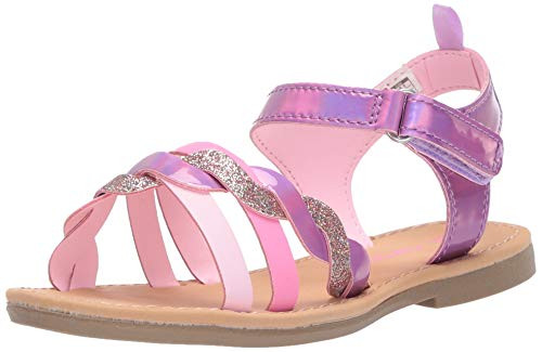 carter s Girls  Denali Hook and Loop Sandal PINK 7 M US Big Kid