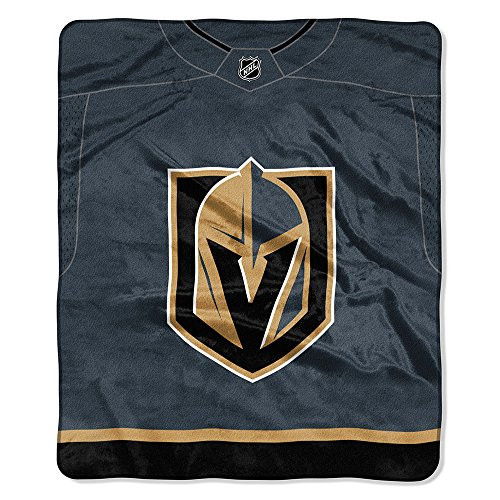 NHL Vegas Golden Knights  Jersey  Raschel Throw Blanket 50  x 60