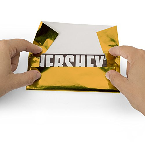 Foil Wrapper  Orange    Pack of 100 Candy Bar Wrappers with Thick Paper Backing   Folds and Wraps Well   Best for Wrapping 155Oz Hershey Candies Chocolate Bars Gifts   Size 6  X 75