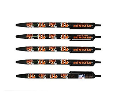 Pro Specialties Group NFL Cincinnati Bengals Retractable Click Pens 5 Pack