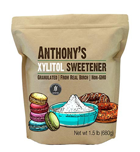 Anthony s Xylitol Sweetener 15 lb Made from Birch Gluten Free Keto Friendly Non GMO