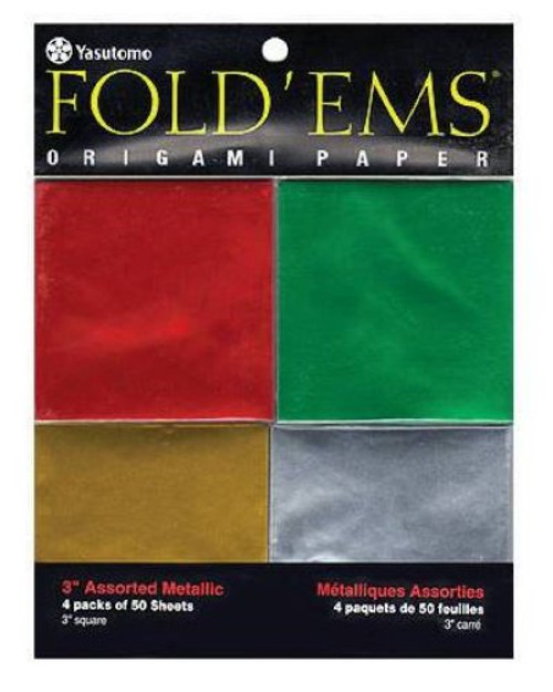 Yasutomo Y C Fold Ems Origami Paper Metallic Colors 3 Square Yasutomo Y C Fold Ems Origami Paper Metallic Colors 3 Square