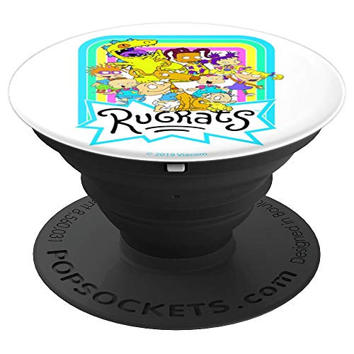 Rugrats Group Shot Neon Title Logo PopSockets Grip and Stand for Phones and Tablets