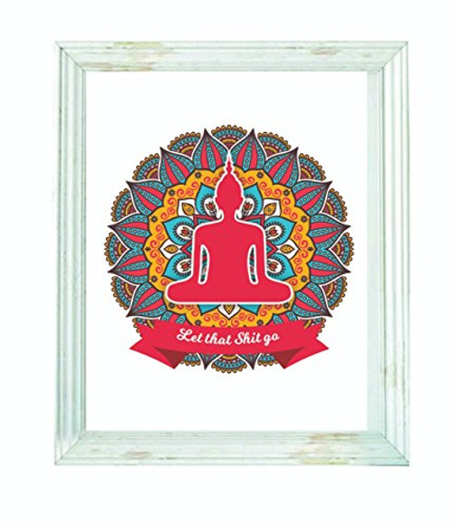 Bathroom decor | Bathroom wall decor |Let That Shit Go -Wall art,Zen art Buddha wall art -8x10 Print