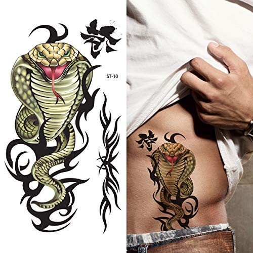 Supperb Temporary Tattoos   Tribal Snake