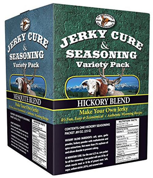 Hi Mountain Variety Pack 1 Jerky Maker s Jerky Cure and Seasoning Variety Pack Make Your Own Jerky Hi Mountain Variety Pack 1 Jerky Maker s Jerky Cure and Seasoning Variety Pack Make Your Own Jerky