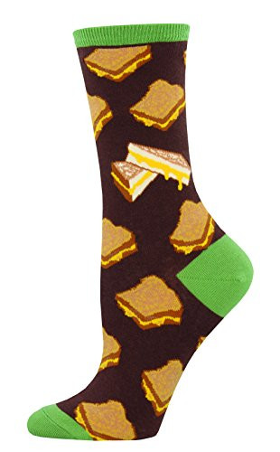 Socksmith Women s Crew Socks  Grilled Cheese   Brown 1 Pack