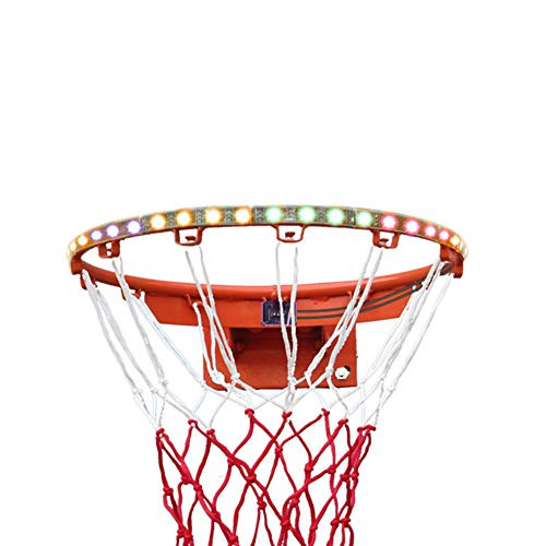 Basketball Light LED Basketball Hoop Lights Outdoor Basketball Rim LED Light Swish Waterproof LED Strap Lights Basketball Net Accessories Basketball Rim Lights for Night Basketball Training Class