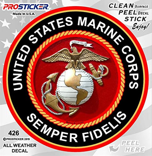 ProSticker 426V One United States Marine Corps Semper Fidelis USMC Decal 4 ProSticker 426V One United States Marine Corps Semper Fidelis USMC Decal 4