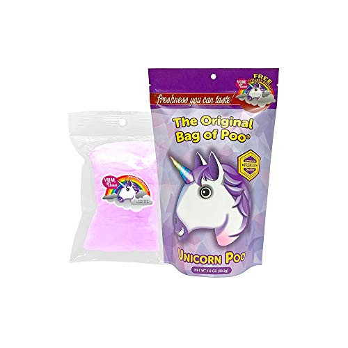 The Original Bag of Poo Unicorn Poop  Purple Cotton Candy  for Novelty Poop Gag Gifts