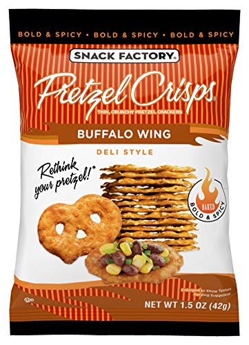 Snack Factory Pretzel Crisps Buffalo Wing Snack Packs Individual Sized 15 Oz