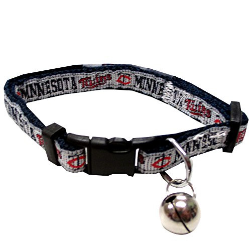 MLB CAT COLLAR   MINNESOTA TWINS CAT COLLAR   Strong   Adjustable BASEBALL Cat Collars with Metal Jingle Bell