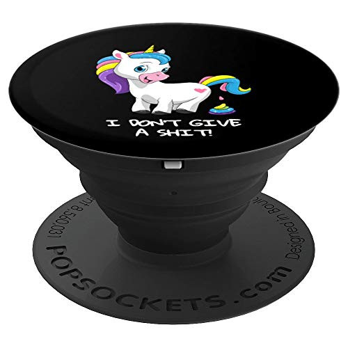 Funny Unicorn Poop SHIRT I don t give a Shit Funny Humor PopSockets Grip and Stand for Phones and Tablets